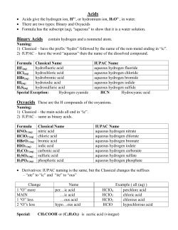 Acids and Bases - SCH3U-CCVI