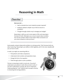 Connections Reasoning in Math