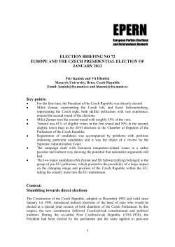 Europe and the Czech presidential election of January 2013