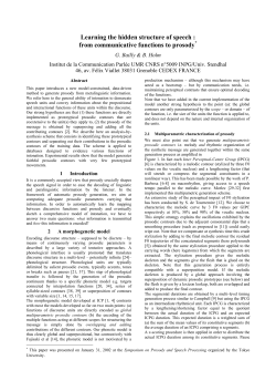 Learning the hidden structure of speech : from - GIPSA-Lab