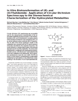 and (S)-Thalidomide: Application of Circular Dichroism
