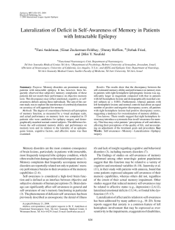 Lateralization of Deficit in Self-Awareness of Memory in Patients with