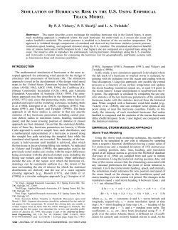 SIMULATION OF HURRICANE RISK IN THE U.S. USING