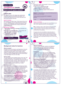 Debate Kit &ndash; Cannabis - I`m a Scientist, Get me out of here!