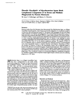 Phenolic Glycolipid-1 of Mycobacterium leprae Binds