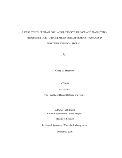 a case study of shallow landslide occurrence and magnitude