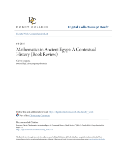 Mathematics in Ancient Egypt: A Contextual History
