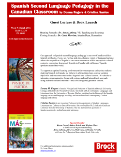 Spanish Second Language Pedagogy in the