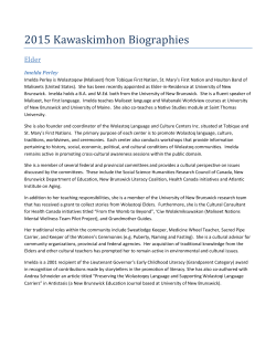 2015 Kawaskimhon Biographies