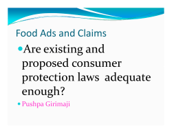 Are existing and proposed consumer protection laws adequate