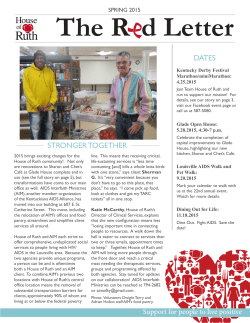 The Red Letter &ndash; Spring 2015