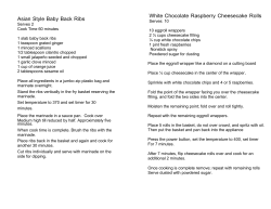 Asian Style Baby Back Ribs White Chocolate Raspberry