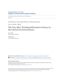 Information Literacy as a Liberal Art