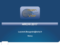 Pr&eacute;sentation de l`INRIA - ARCHI 2017