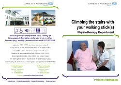 Climbing the stairs with your walking stick(s)