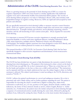 CLOX: An Executive Clock Drawing Task