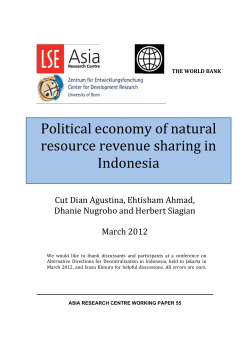 Political Economy of Natural Resource Revenue Sharing in