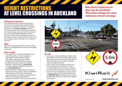 HEIGHT RESTRICTIONS AT LEVEL CROSSINGS IN AUCKLAND