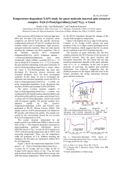 Temperature-dependent XAFS study for guest molecule inserted