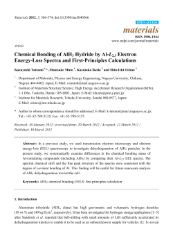 Chemical Bonding of AlH3 Hydride by Al-L2,3 Electron Energy