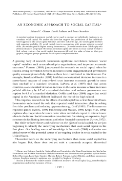 an economic approach to social capital