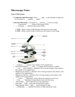 Microscope Notes &ndash; Completed