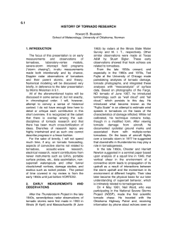 6.1 history of tornado research