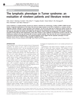 The lymphatic phenotype in Turner syndrome: an