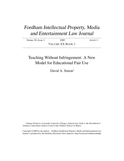 Teaching Without Infringement: A New Model for Educational Fair Use