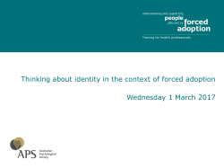 Thinking about identity - Australian Psychological Society