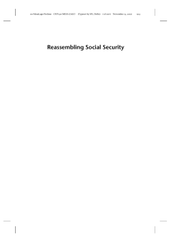 Reassembling social Security: The Reforms of Pensions