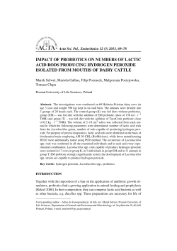 Impact of probiotics on numbers of lactic acid rods producing