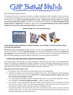 may vary by pharmacy If your child takes liquid medication, as neede