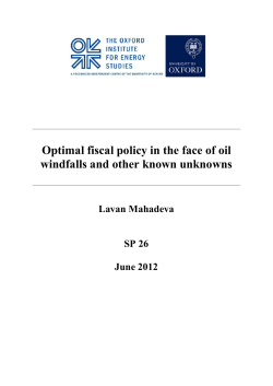 Optimal fiscal policy in the face of oil windfalls and other known