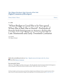 "When Bridget is Good She is So Very good When She is Bad
