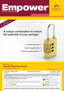 November 2014 - Birla Sun Life Mutual Fund