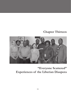 Chapter Thirteen &ldquo;Everyone Scattered&rdquo; Experiences of the Liberian