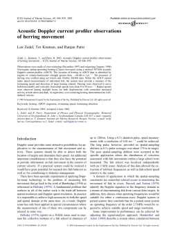Acoustic Doppler current profiler observations of herring movement