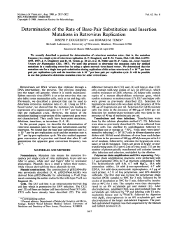 Determination of the Rate of Base-Pair Substitution and Insertion
