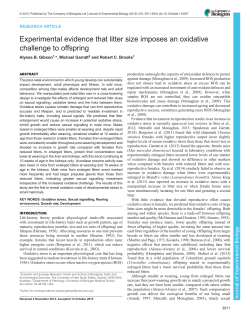 Experimental evidence that litter size imposes an oxidative