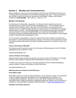 Section 4. Benefits and Covered Services