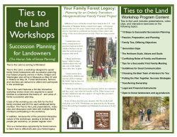 Ties to the Land Workshops - Montana Association of Land Trusts