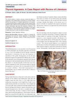 Thyroid Agenesis: A Case Report with Review of