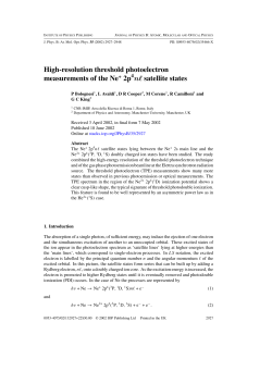 High-resolution threshold photoelectron measurements of the