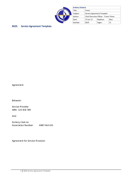 0629. Service Agreement Template Agreement Between Service