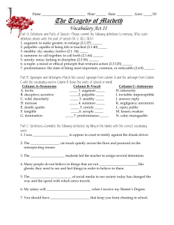 The Tragedy of Macbeth