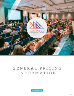 general pricing information - San Diego Convention Center