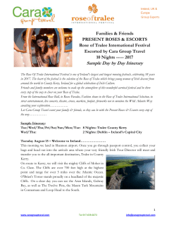 Itinerary - Cara Group Travel