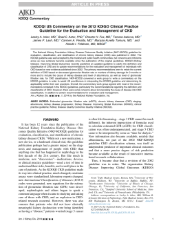 KDOQI US Commentary on the 2012 KDIGO Clinical Practice