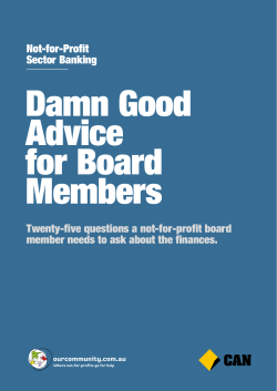 Twenty-five questions a not-for-profit board member needs to ask